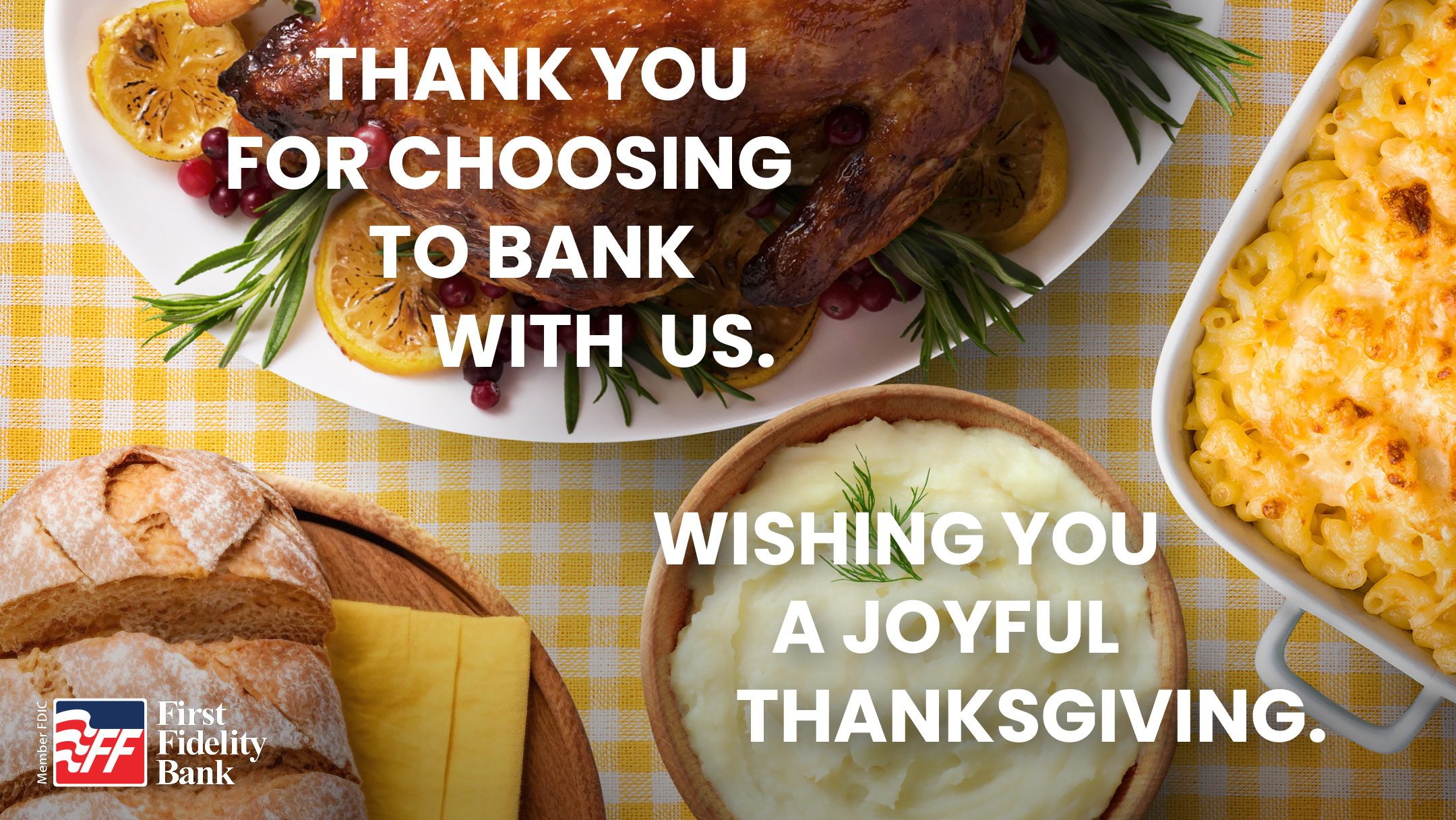 Happy Thanksgiving from First Fidelity Bank